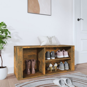Pantofar, stejar fumuriu, 100x35x45 cm, lemn prelucrat - Img 1