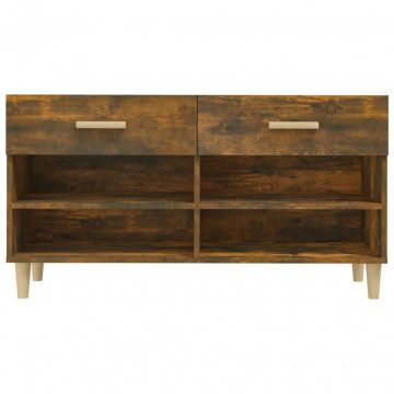 Pantofar, stejar fumuriu, 102x35x55 cm, lemn compozit - Img 5