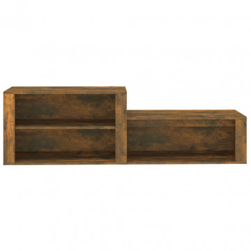 Pantofar, stejar fumuriu, 150x35x45 cm, lemn prelucrat - Img 8