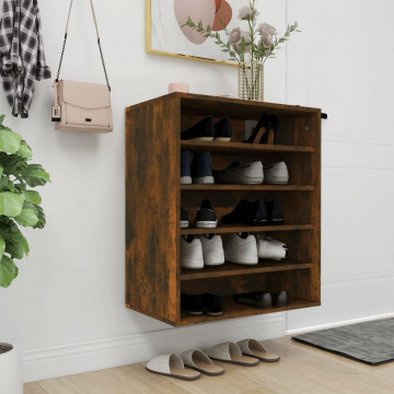 Pantofar, stejar fumuriu, 60x35x70 cm, lemn prelucrat - Img 1