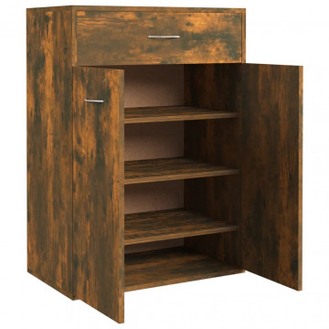 Pantofar, stejar fumuriu, 60x35x84 cm, lemn prelucrat - Img 3