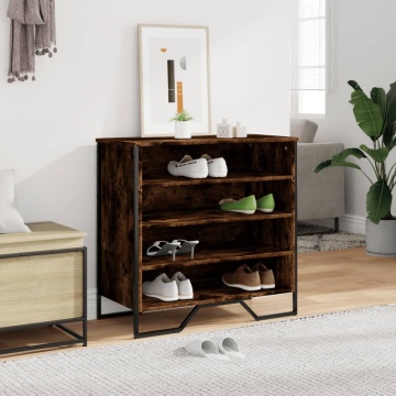 Pantofar, stejar fumuriu, 80x38x78 cm, lemn compozit - Img 3