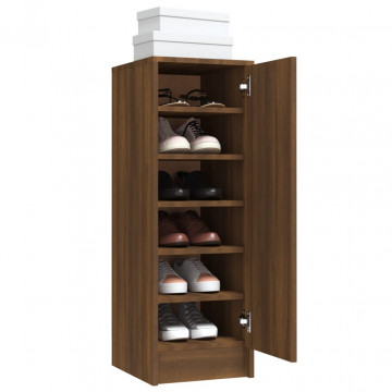 Pantofar, stejar maro, 32x35x92 cm, lemn prelucrat - Img 4