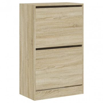 Pantofar, stejar sonoma, 60x34x96,5 cm, lemn compozit - Img 4