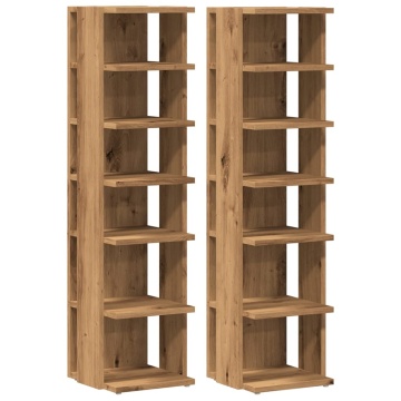 Pantofare 2 buc. stejar artizanal, 28x27x102 cm, lemn prelucrat - Img 2