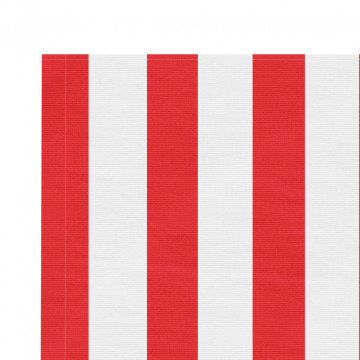 Pânză copertină de rezervă, dungi roșii și albe, 4x3 m - Img 4