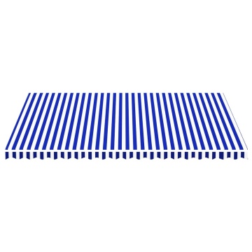 Pânză de rezervă copertină, albastru și alb, 5x3,5 m - Img 3