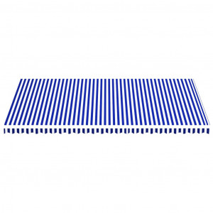 Pânză de rezervă copertină, albastru și alb, 6x3,5 m - Img 3