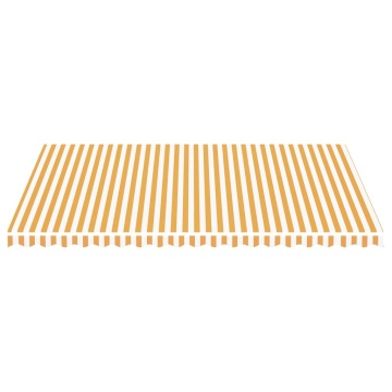 Pânză de rezervă copertină, galben și alb, 5x3,5 m - Img 3