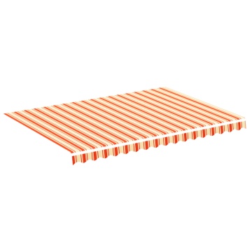 Pânză de rezervă copertină, galben și portocaliu, 3,5x2,5 m - Img 2