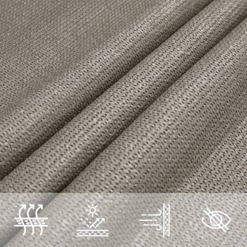 Pânză parasolar gri deschis 5x6x6 m HDPE 160 g/m² triunghiular - Img 7