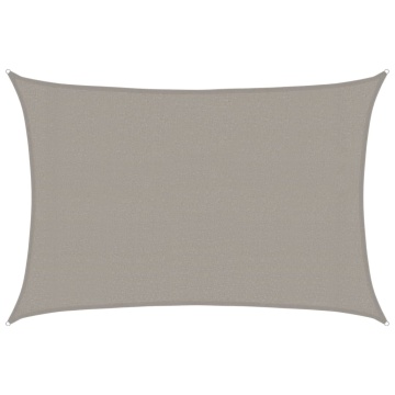Pânză parasolar gri deschis dreptunghiular 3x4 m HDPE 160 g/m² - Img 2