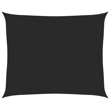 Pânză parasolar, negru, 2,5 x 3 m, HDPE, 160 g/m² - Img 2