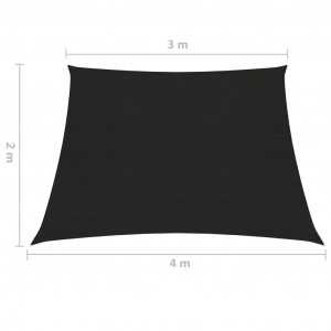 Pânză parasolar, negru, 3/4x2 m, HDPE, 160 g/m² - Img 5