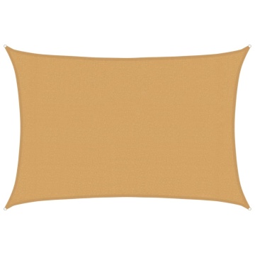 Pânză parasolar, nisipiu dreptunghiular 3x5 m HDPE 160 g/m² - Img 2