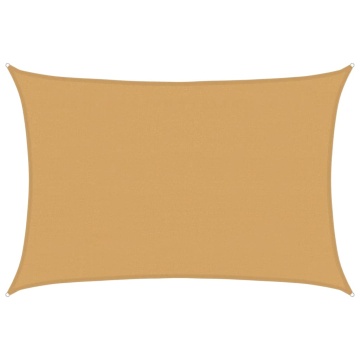 Pânză parasolar, nisipiu dreptunghiular 4x6 m HDPE 160 g/m² - Img 2