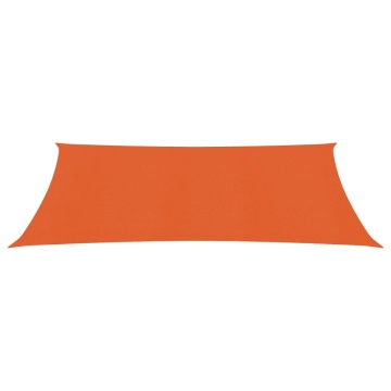 Pânză parasolar, portocaliu dreptunghiular 3x6 m HDPE 160 g/m² - Img 2