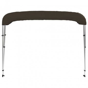 Parasolar barcă Bimini cu 3 arcuri, negru, 184x189x135 cm - Img 4