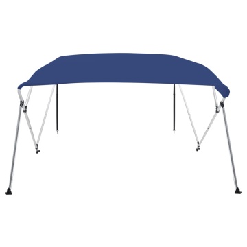 Parasolar barcă Bimini cu 4 arcuri, albastru, 243x210x137 cm - Img 2