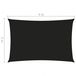 Parasolar, negru, 2x4 m, țesătură oxford, dreptunghiular - Img 5