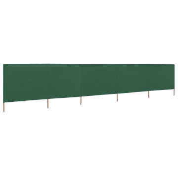 Paravan anti-vânt cu 5 panouri, verde, 600 x 160 cm, textil - Img 2