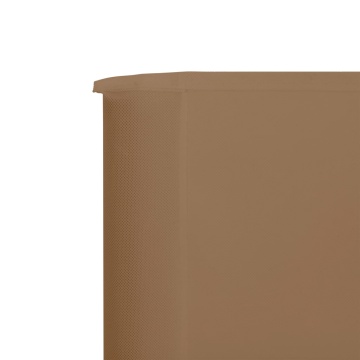 Paravan anti-vânt cu 6 panouri gri taupe 800x120 cm textil - Img 4
