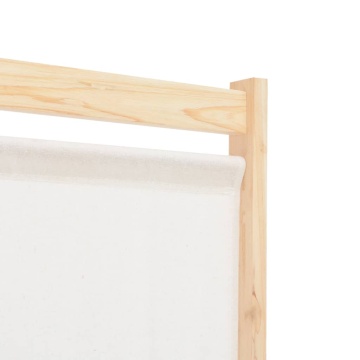 Paravan cameră, 6 panouri, crem, 240x170 x4 cm, material textil - Img 5