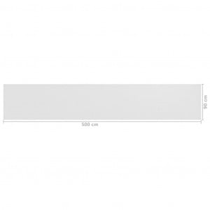 Paravan de balcon, alb, 90x500 cm, HDPE - Img 5
