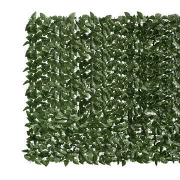 Paravan de balcon, frunze verde închis, 600x150 cm - Img 3