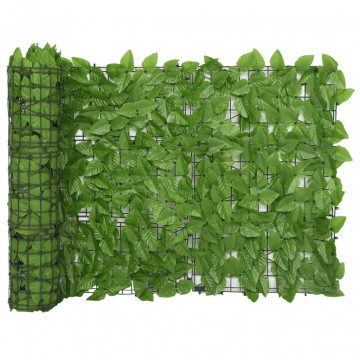 Paravan de balcon, frunze verzi, 300x75 cm - Img 1