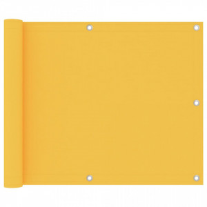 Paravan de balcon, galben, 75 x 500 cm, țesătură oxford - Img 1