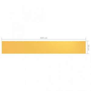 Paravan de balcon, galben, 90 x 600 cm, țesătură oxford - Img 5