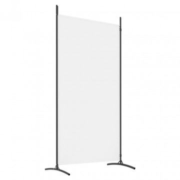Paravan de cameră cu 2 panouri, alb, 175x180 cm, textil - Img 5