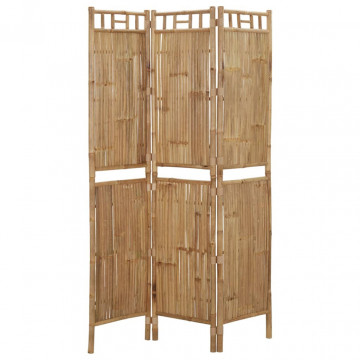 Paravan de cameră cu 3 panouri, 120 x 180 cm, bambus - Img 3