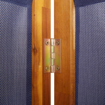 Paravan de cameră cu 3 panouri, albastru închis, 210x180 cm - Img 6