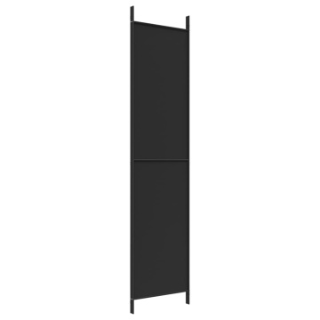 Paravan de cameră cu 3 panouri, negru, 150x220 cm, textil - Img 5