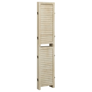 Paravan de cameră cu 4 panouri 140x165 cm lemn masiv Paulownia - Img 4