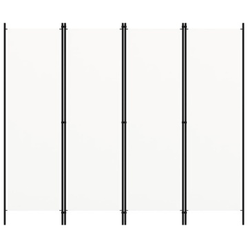 Paravan de cameră cu 4 panouri, alb, 200 x 180 cm - Img 3