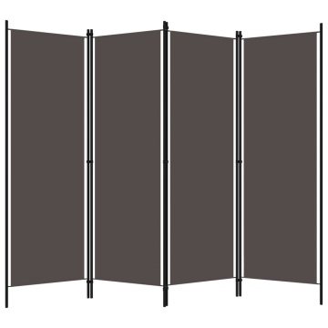 Paravan de cameră cu 4 panouri, antracit, 200 x 180 cm - Img 2