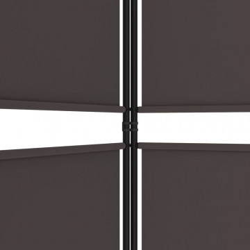 Paravan de cameră cu 6 panouri, maro, 300x200 cm, textil - Img 6