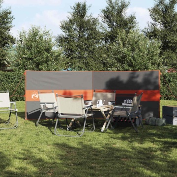 Paravan de camping, gri/portocaliu, 344x120 c, impermeabil - Img 3
