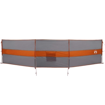 Paravan de camping, gri/portocaliu, 490x123 cm, impermeabil - Img 2
