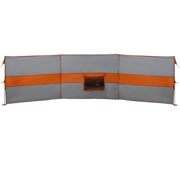 Paravan de camping, gri/portocaliu, 490x123 cm, impermeabil - Img 5