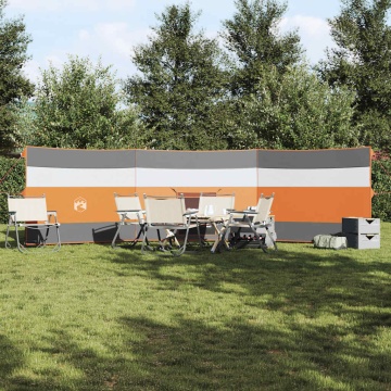 Paravan de camping, gri/portocaliu, 508x130 cm, impermeabil - Img 3