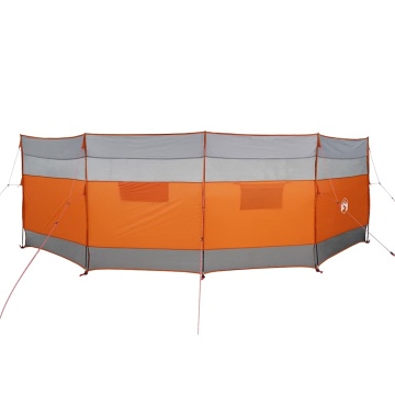 Paravan de camping, gri/portocaliu, 510x153 cm, impermeabil - Img 2