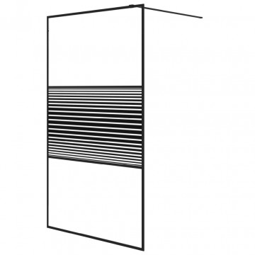 Paravan de duș walk-in negru 115x195 cm sticlă ESG transparentă - Img 2