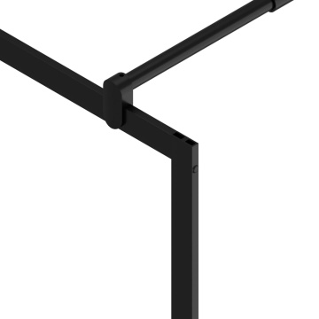Paravan duș walk-in, negru, 80x195 cm, sticlă ESG transparentă - Img 5