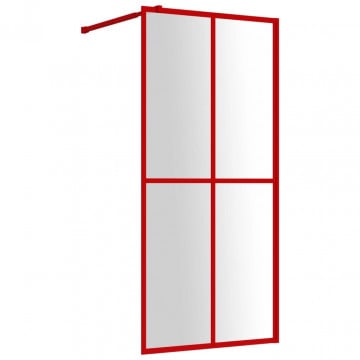 Paravan duș walk-in, roșu, 80x195 cm, sticlă ESG transparentă - Img 2