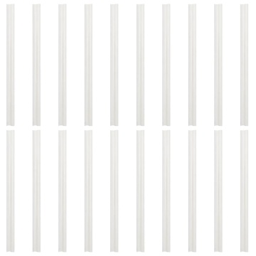 Paravane de grădină, 10 buc., gri, 252,5x19 cm, PVC - Img 6