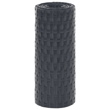 Paravane pentru balcon, 10 buc., antracit, 255x19 cm, poliratan - Img 3